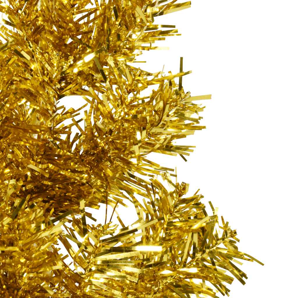 8720287000938_g_en_hd_6 vidaXL Slim Artificial Half Christmas Tree with Stand Gold 150 cm - Image 7