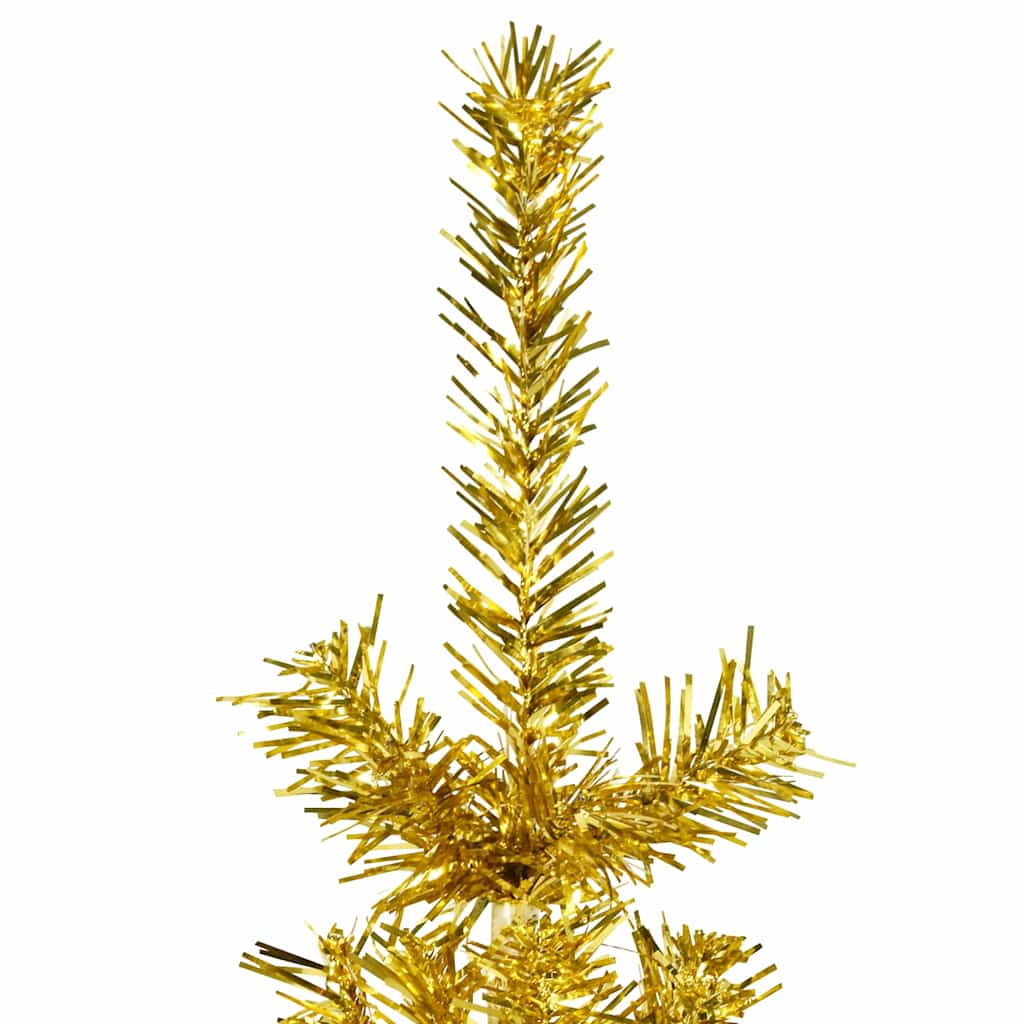8720287000952_g_en_hd_3 vidaXL Slim Artificial Half Christmas Tree with Stand Gold 210 cm - Image 4
