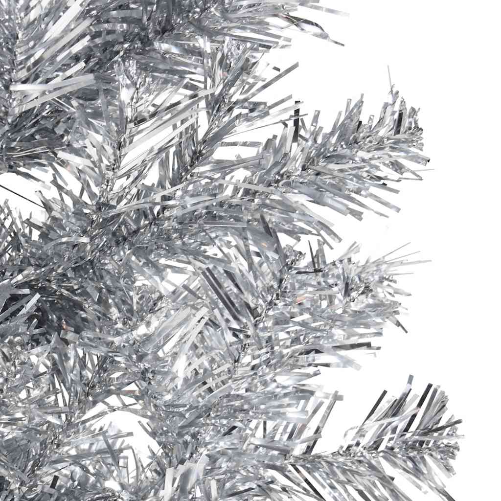 8720287000976_g_en_hd_5 vidaXL Slim Artificial Half Christmas Tree with Stand Silver 120 cm - Image 6