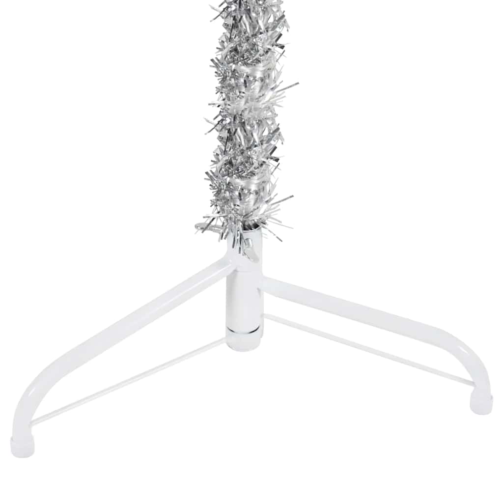 8720287000976_g_en_hd_6 vidaXL Slim Artificial Half Christmas Tree with Stand Silver 120 cm - Image 7