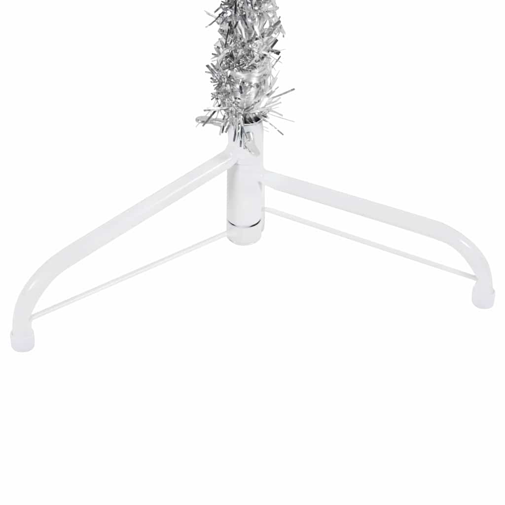 8720287000983_g_en_hd_5 vidaXL Slim Artificial Half Christmas Tree with Stand Silver 150 cm - Image 6