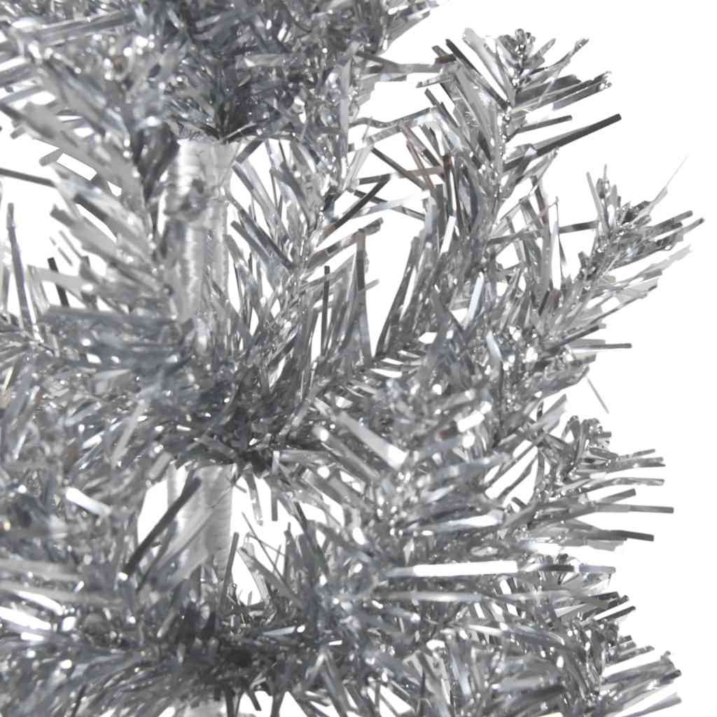 8720287001003_g_en_hd_4 vidaXL Slim Artificial Half Christmas Tree with Stand Silver 210 cm - Image 5