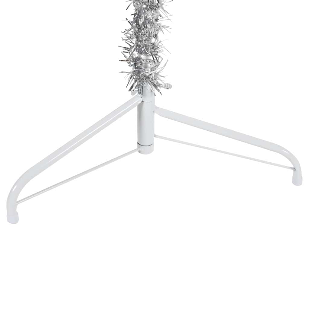 8720287001003_g_en_hd_5 vidaXL Slim Artificial Half Christmas Tree with Stand Silver 210 cm - Image 6