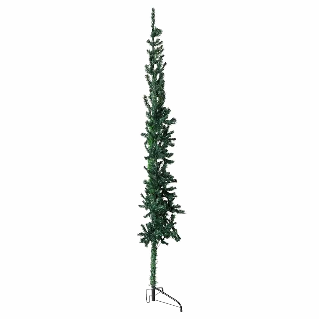 8720287001058_g_en_hd_1 vidaXL Slim Artificial Half Christmas Tree with Stand Green 210 cm - Image 2