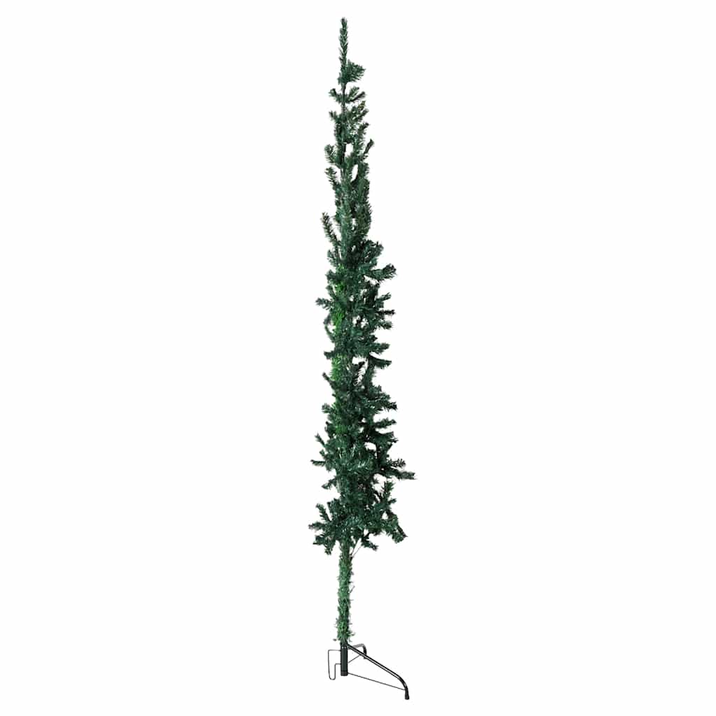 8720287001065_g_en_hd_4 vidaXL Slim Artificial Half Christmas Tree with Stand Green 240 cm - Image 5