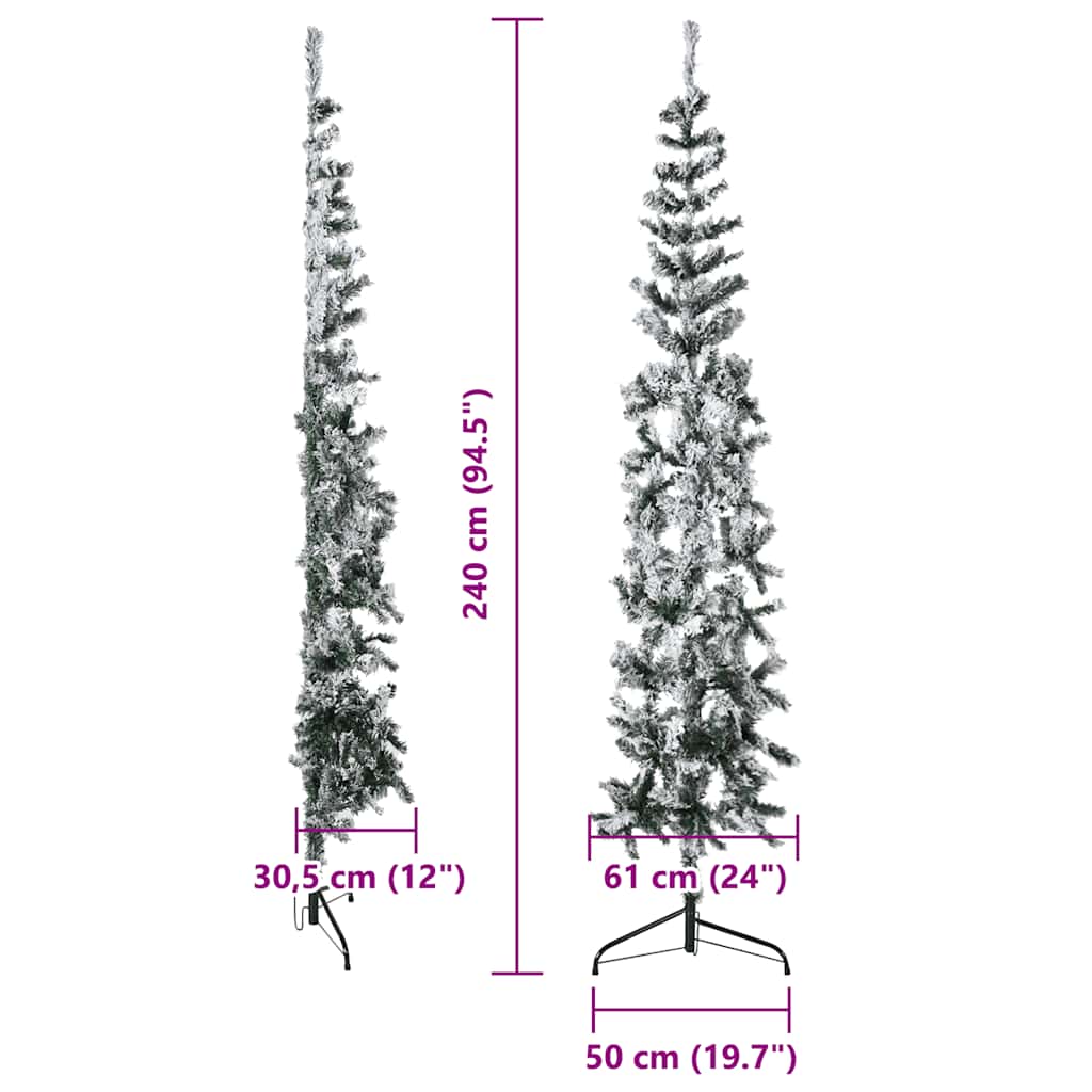 8720287001119_g_en_hd_9 vidaXL Slim Artificial Half Christmas Tree with Flocked Snow 240 cm - Image 10