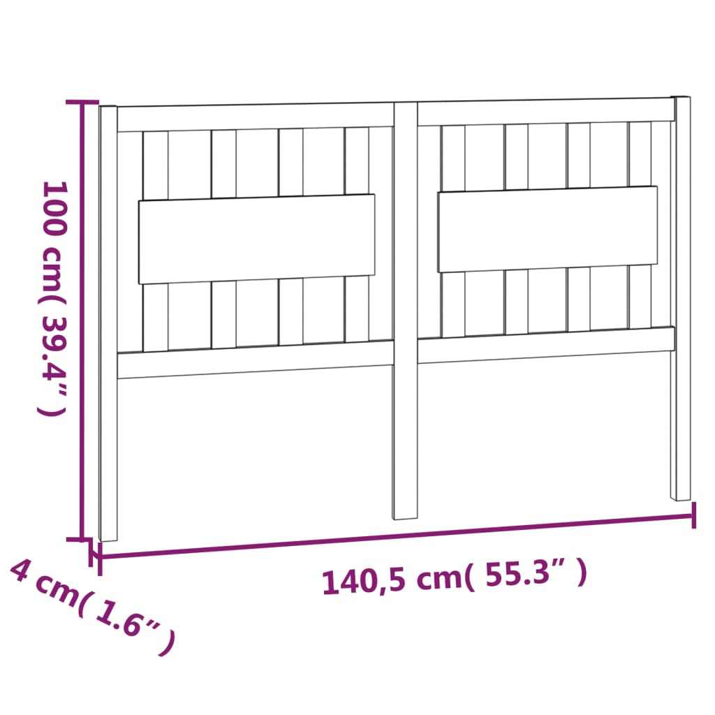 8720287004462_g_en_hd_4 vidaXL Bed Headboard 140.5 cm Solid Wood Pine - Image 6