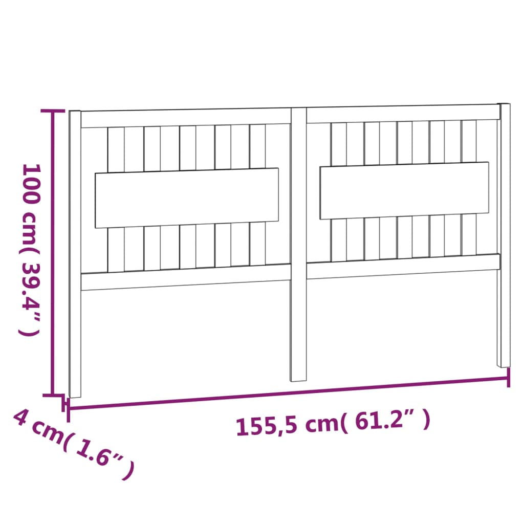 8720287004561_g_en_hd_4 vidaXL Bed Headboard 155.5 cm Solid Wood Pine - Image 6