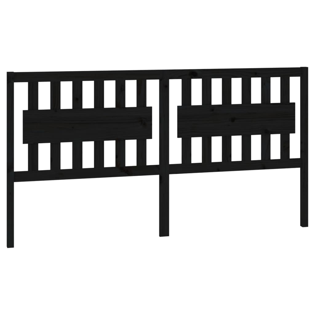 8720287004707_a_en_hd_1 vidaXL Bed Headboard Black 185.5 cm Solid Wood Pine - Image 2