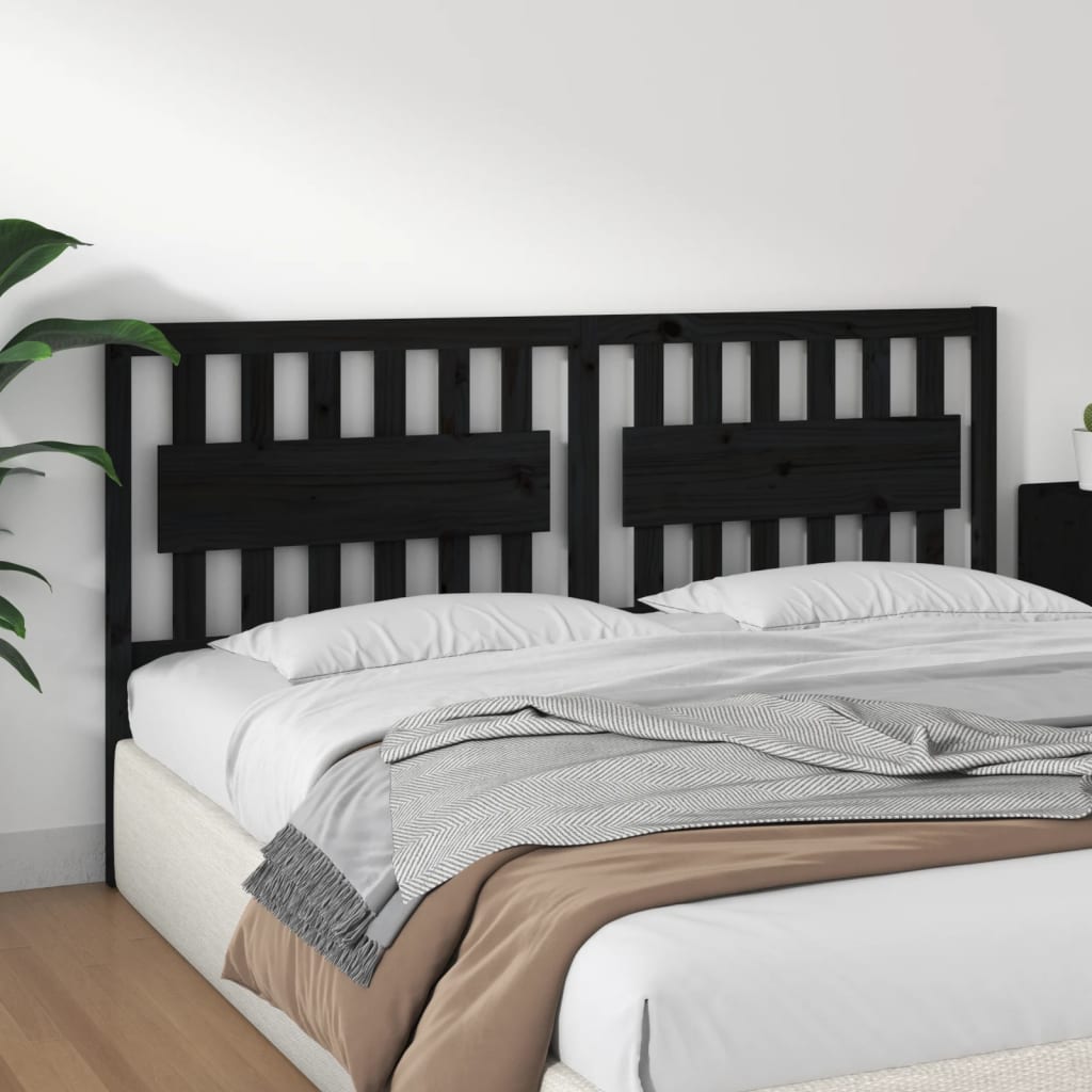 8720287004707_g_en_hd_2 vidaXL Bed Headboard Black 185.5 cm Solid Wood Pine - Image 4