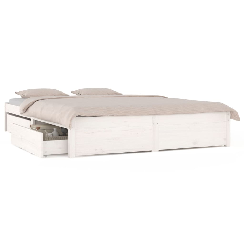 8720287011958_a_en_hd_1 vidaXL Bed Frame without Mattress with Drawers White 135x190 cm - Image 2