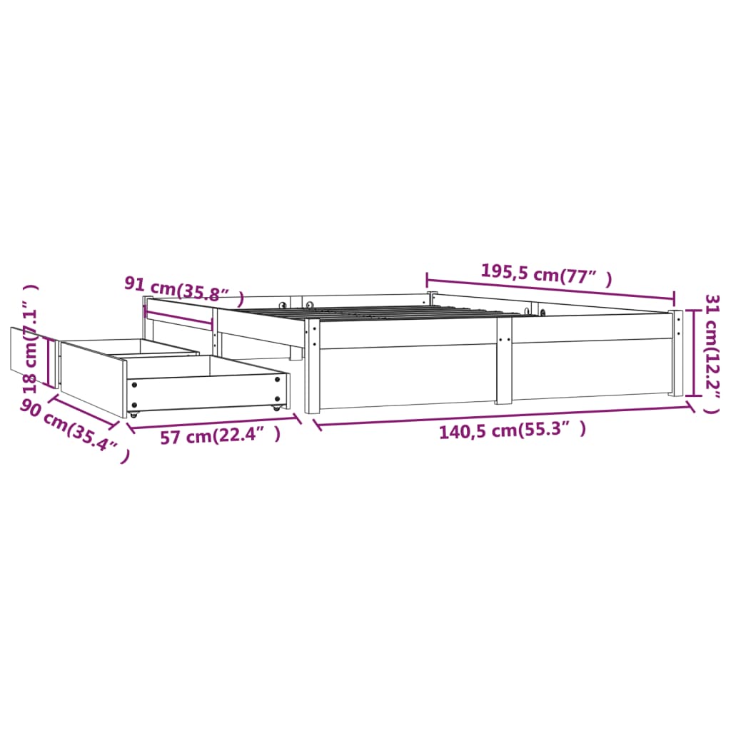 8720287011958_g_en_hd_8 vidaXL Bed Frame without Mattress with Drawers White 135x190 cm - Image 10