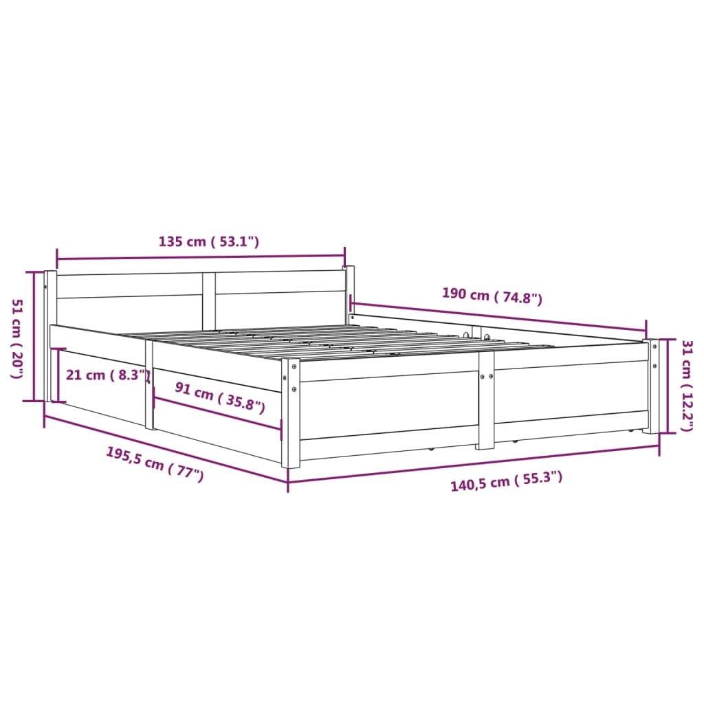 8720287012399_g_en_hd_9 vidaXL Bed Frame without Mattress with Drawers 135x190 cm - Image 11