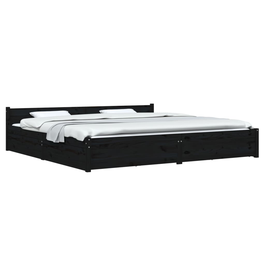 8720287012733_g_en_hd_1 vidaXL Bed Frame without Mattress with Drawers Black 183x203 cm King - Image 3