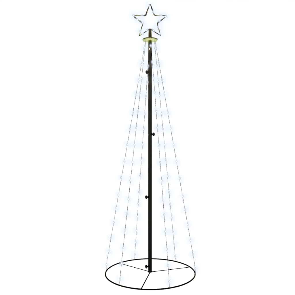 8720287017882_a_en_hd_1 vidaXL Christmas Cone Tree Cold White 108 LEDs 70x180 cm - Image 2