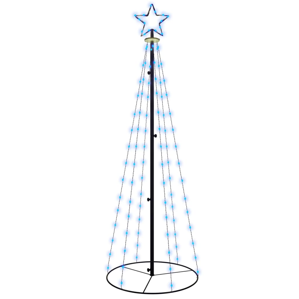 8720287017899_a_en_hd_1 vidaXL Christmas Cone Tree Blue 108 LEDs 70x180 cm - Image 2