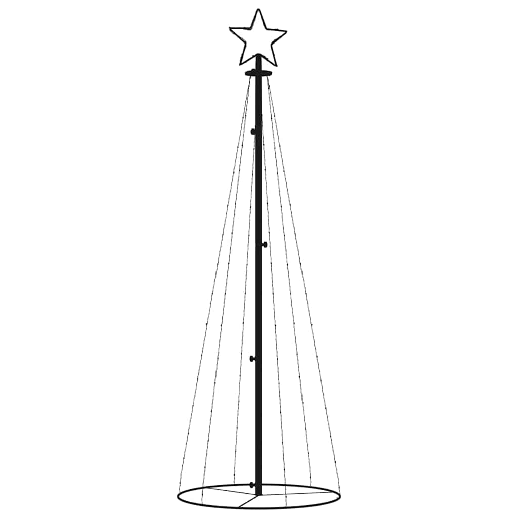 8720287017905_g_en_hd_1 vidaXL Christmas Cone Tree Colourful 108 LEDs 70x180 cm - Image 3