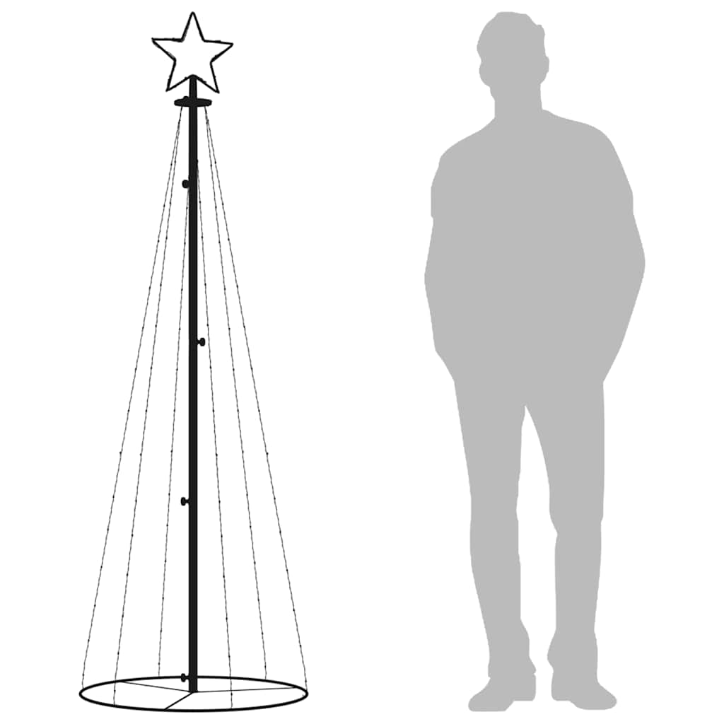8720287017905_g_en_hd_7 vidaXL Christmas Cone Tree Colourful 108 LEDs 70x180 cm - Image 9