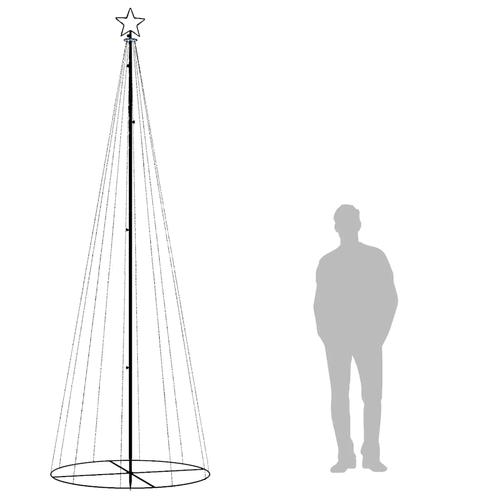 8720287017943_g_en_hd_7 vidaXL Christmas Cone Tree Colourful 310 LEDs 100x300 cm - Image 9