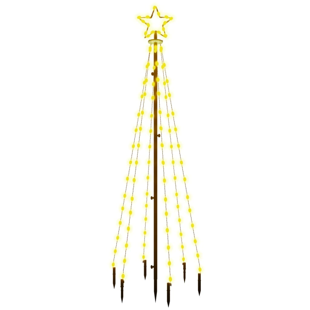 8720287018032_a_en_hd_1 vidaXL Christmas Tree with Spike Warm White 108 LEDs 180 cm - Image 2