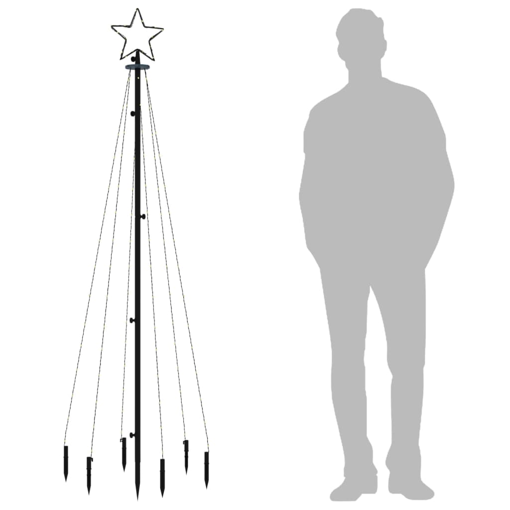 8720287018032_g_en_hd_7 vidaXL Christmas Tree with Spike Warm White 108 LEDs 180 cm - Image 9