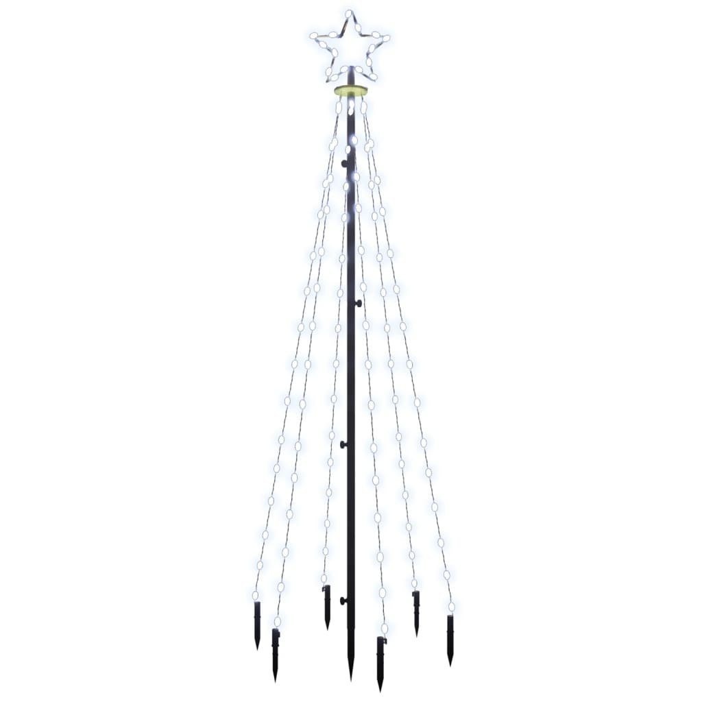 8720287018049_a_en_hd_1 vidaXL Christmas Tree with Spike Cold White 108 LEDs 180 cm - Image 2
