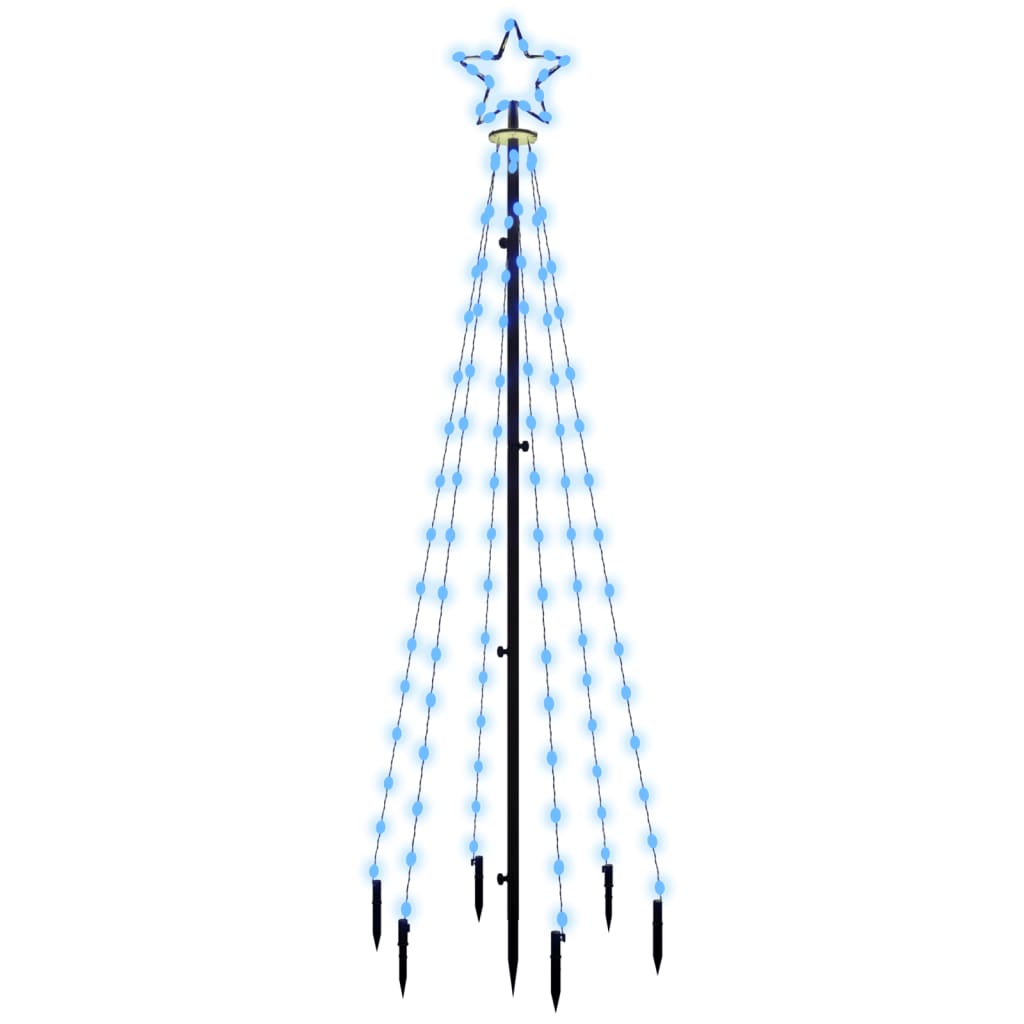 8720287018063_a_en_hd_1 vidaXL Christmas Tree with Spike Blue 108 LEDs 180 cm - Image 2