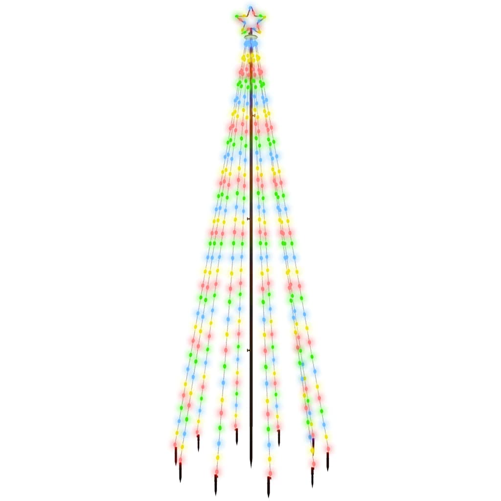 8720287018094_a_en_hd_1 vidaXL Christmas Tree with Spike Colourful 310 LEDs 300 cm - Image 2