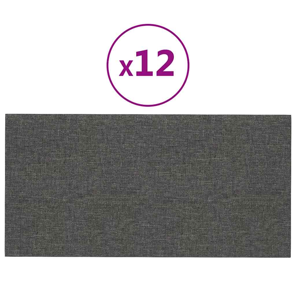 8720287018667_a_en_hd_1 vidaXL Wall Panels 12 pcs Dark Grey 30x15 cm Fabric 0.54 m² - Image 2