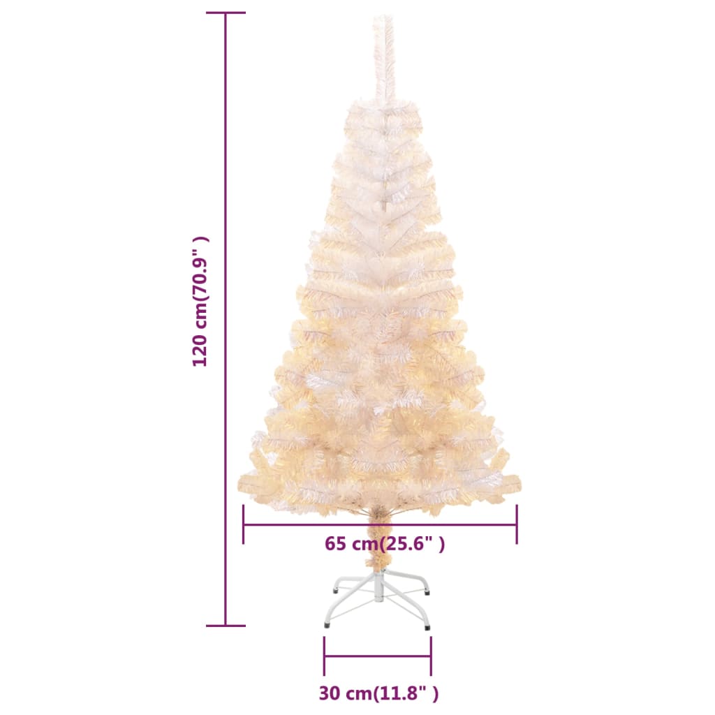 8720287021032_g_en_hd_6 vidaXL Artificial Christmas Tree with Iridescent Tips White 120 cm PVC - Image 7