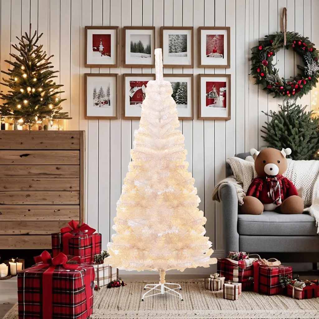 8720287021056_g_en_hd_2 vidaXL Artificial Christmas Tree with Iridescent Tips White 180 cm PVC - Image 3