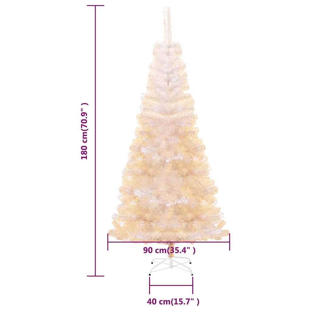 8720287021056_g_en_hd_7 vidaXL Artificial Christmas Tree with Iridescent Tips White 180 cm PVC - Image 8