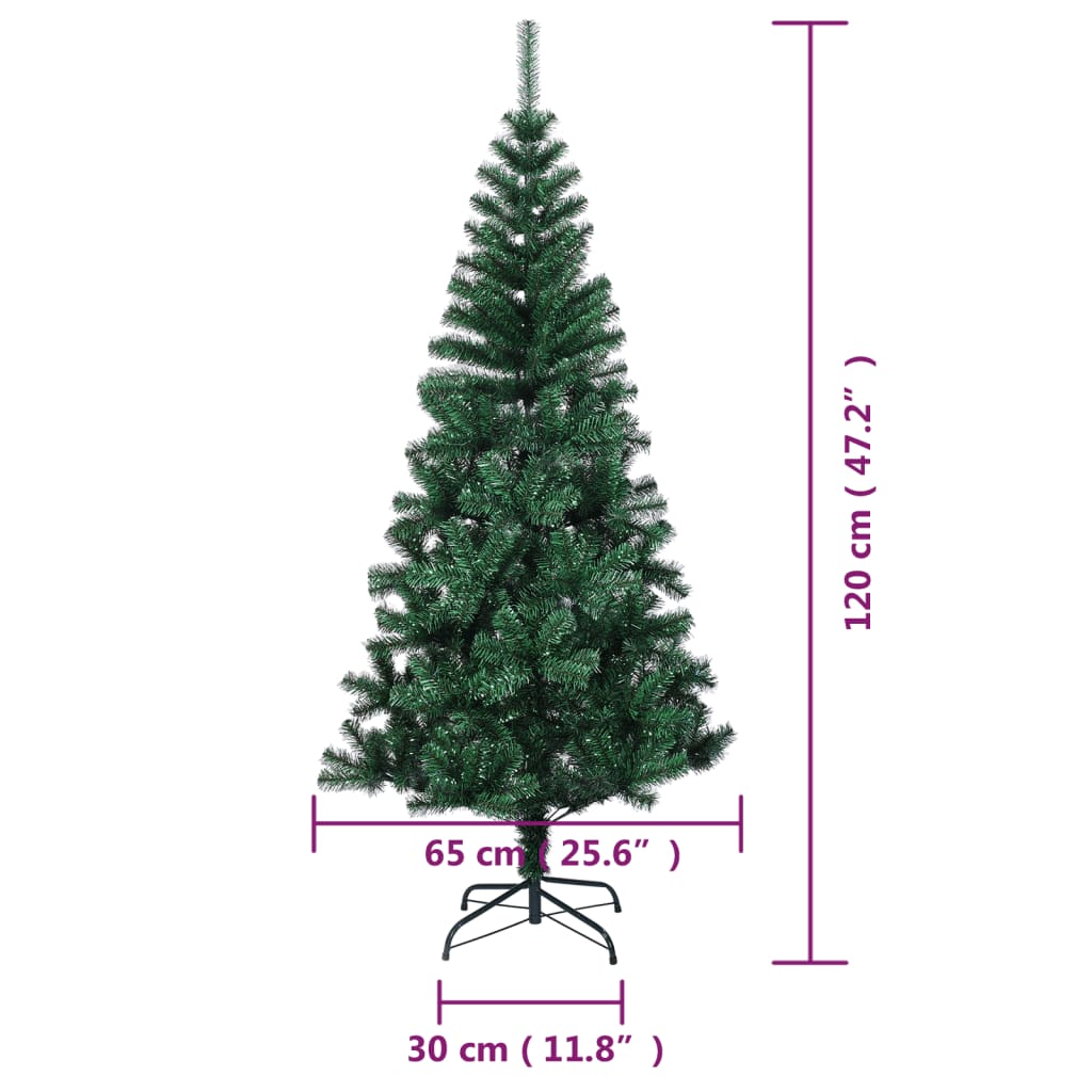 8720287021087_g_en_hd_7 vidaXL Artificial Christmas Tree with Iridescent Tips Green 120 cm PVC - Image 8