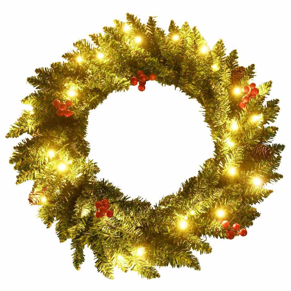 8720287021186_g_en_hd_7 vidaXL Artificial Christmas Trees 2 pcs with Wreath, Garland and LEDs - Image 9