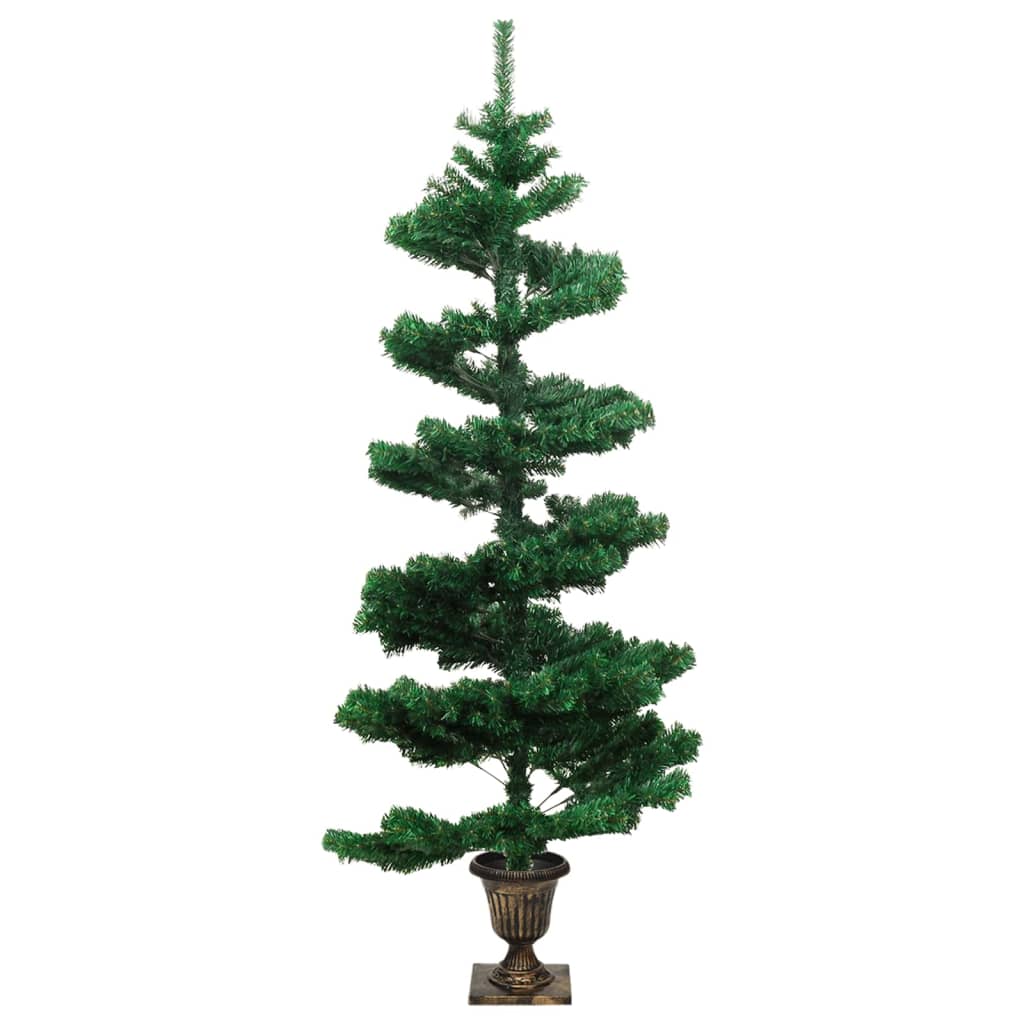 8720287021193_g_en_hd_3 vidaXL Swirl Pre-lit Christmas Tree with Pot Green 120 cm PVC - Image 4