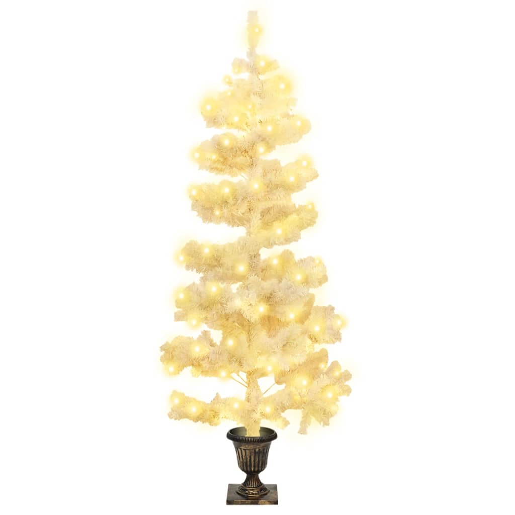 8720287021223_g_en_hd_1 vidaXL Swirl Pre-lit Christmas Tree with Pot White 120 cm PVC - Image 2