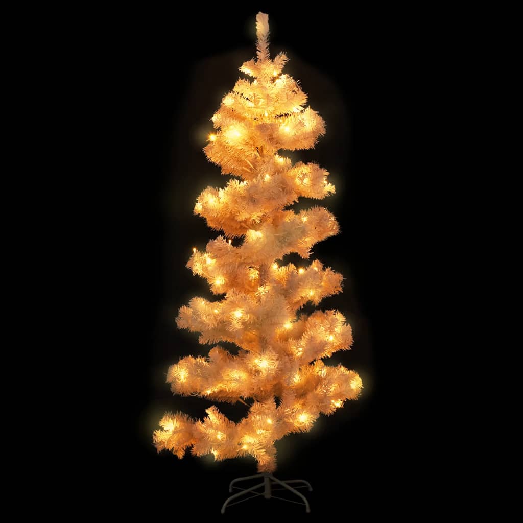 8720287021230_g_en_hd_2 vidaXL Swirl Pre-lit Christmas Tree with Stand White 150 cm PVC - Image 3