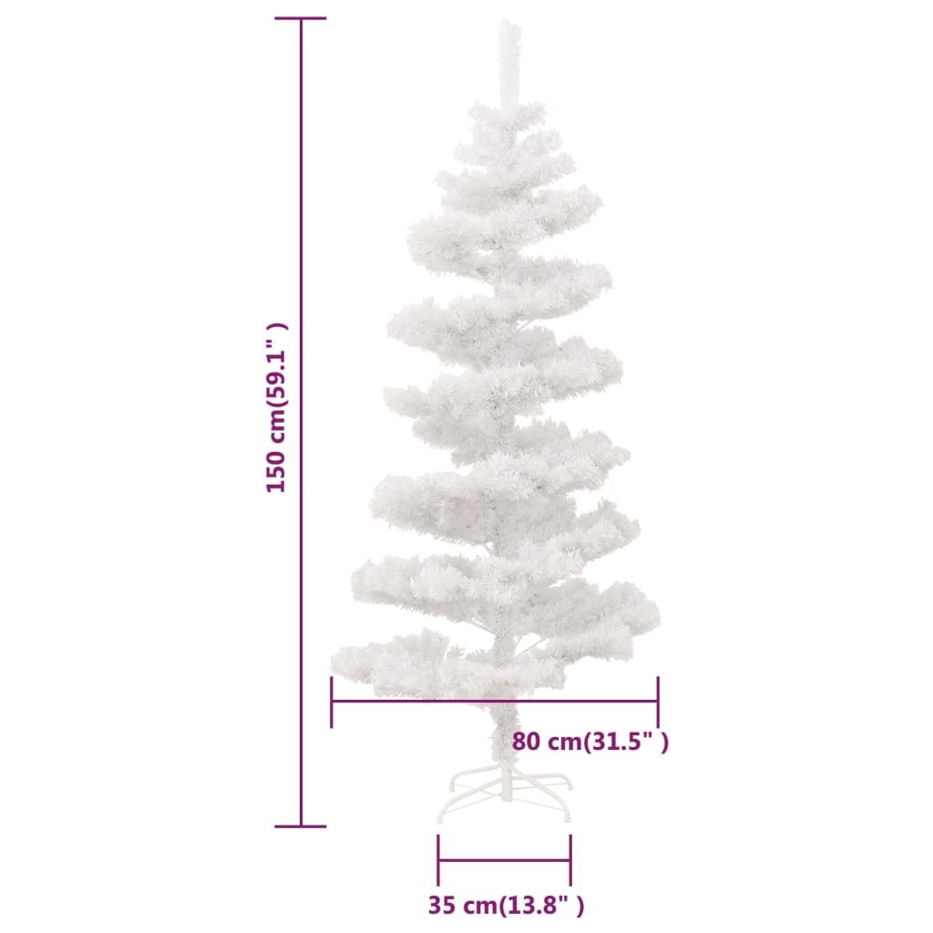 8720287021230_g_en_hd_9 vidaXL Swirl Pre-lit Christmas Tree with Stand White 150 cm PVC - Image 10
