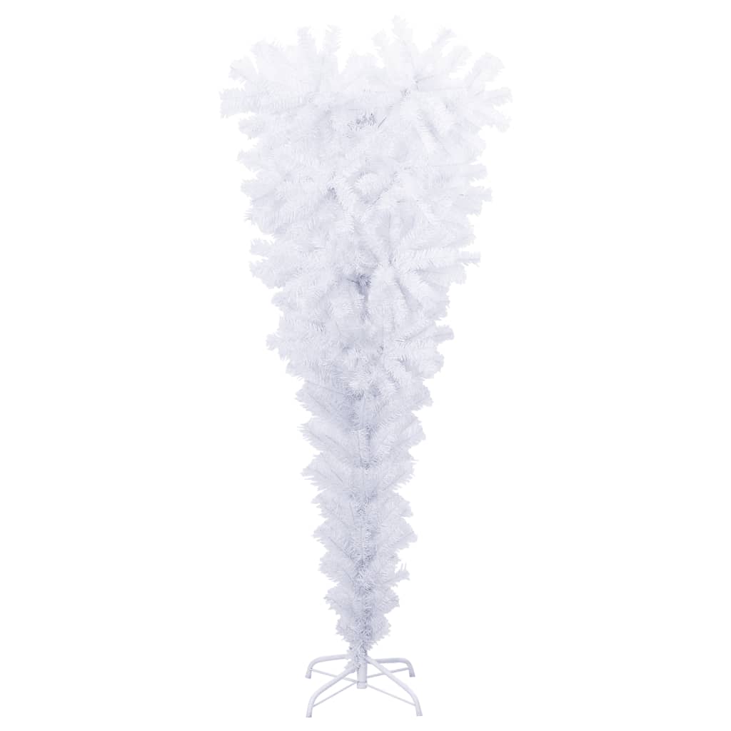 8720287021353_g_en_hd_1 vidaXL Upside-down Artificial Christmas Tree with Stand White 120 cm - Image 2