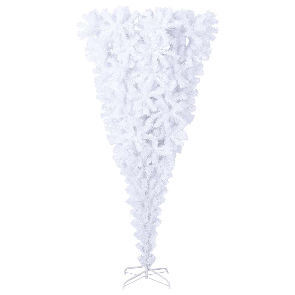 8720287021377_g_en_hd_2 vidaXL Upside-down Artificial Christmas Tree with Stand White 180 cm - Image 3