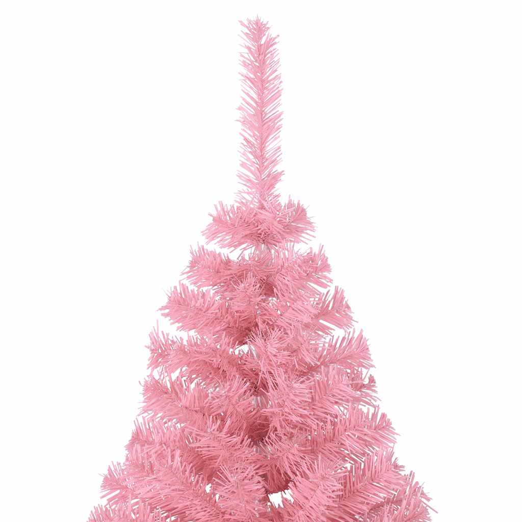 8720287021421_g_en_hd_5 vidaXL Artificial Half Christmas Tree with Stand Pink 180 cm PVC - Image 6