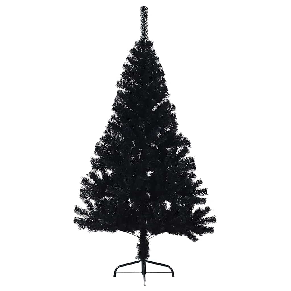 8720287021469_g_en_hd_3 vidaXL Artificial Half Christmas Tree with Stand Black 150 cm PVC - Image 4