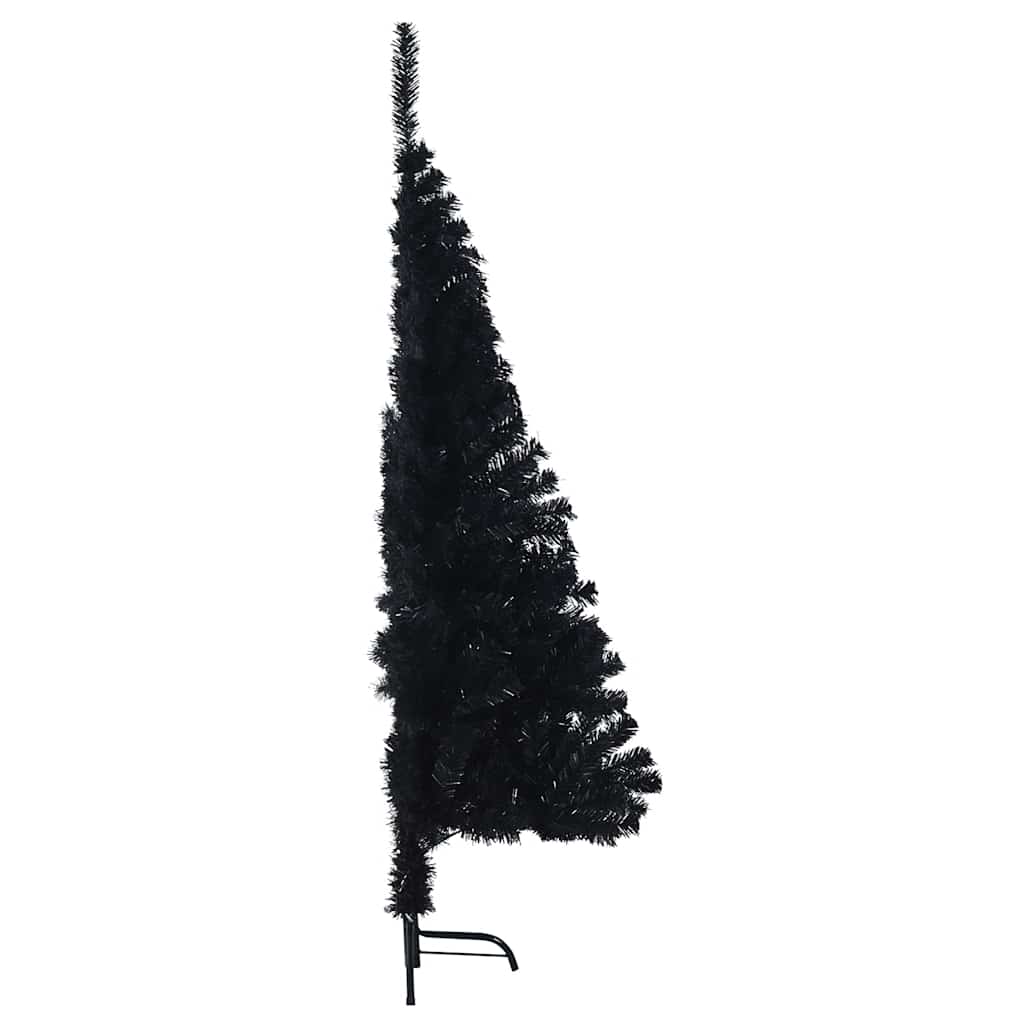 8720287021469_g_en_hd_4 vidaXL Artificial Half Christmas Tree with Stand Black 150 cm PVC - Image 5