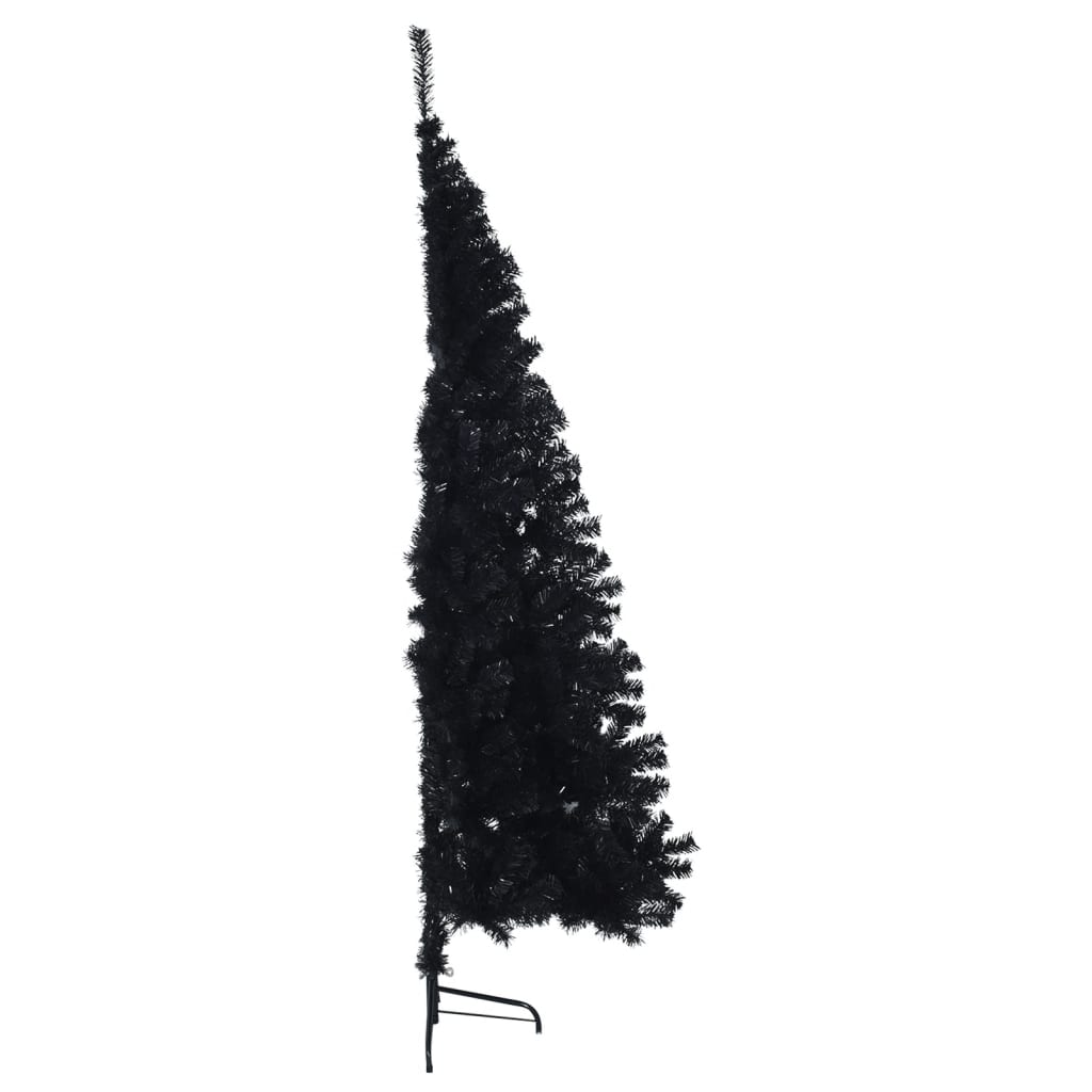 8720287021483_g_en_hd_3 vidaXL Artificial Half Christmas Tree with Stand Black 210 cm PVC - Image 4