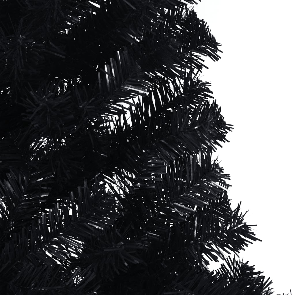 8720287021483_g_en_hd_5 vidaXL Artificial Half Christmas Tree with Stand Black 210 cm PVC - Image 6