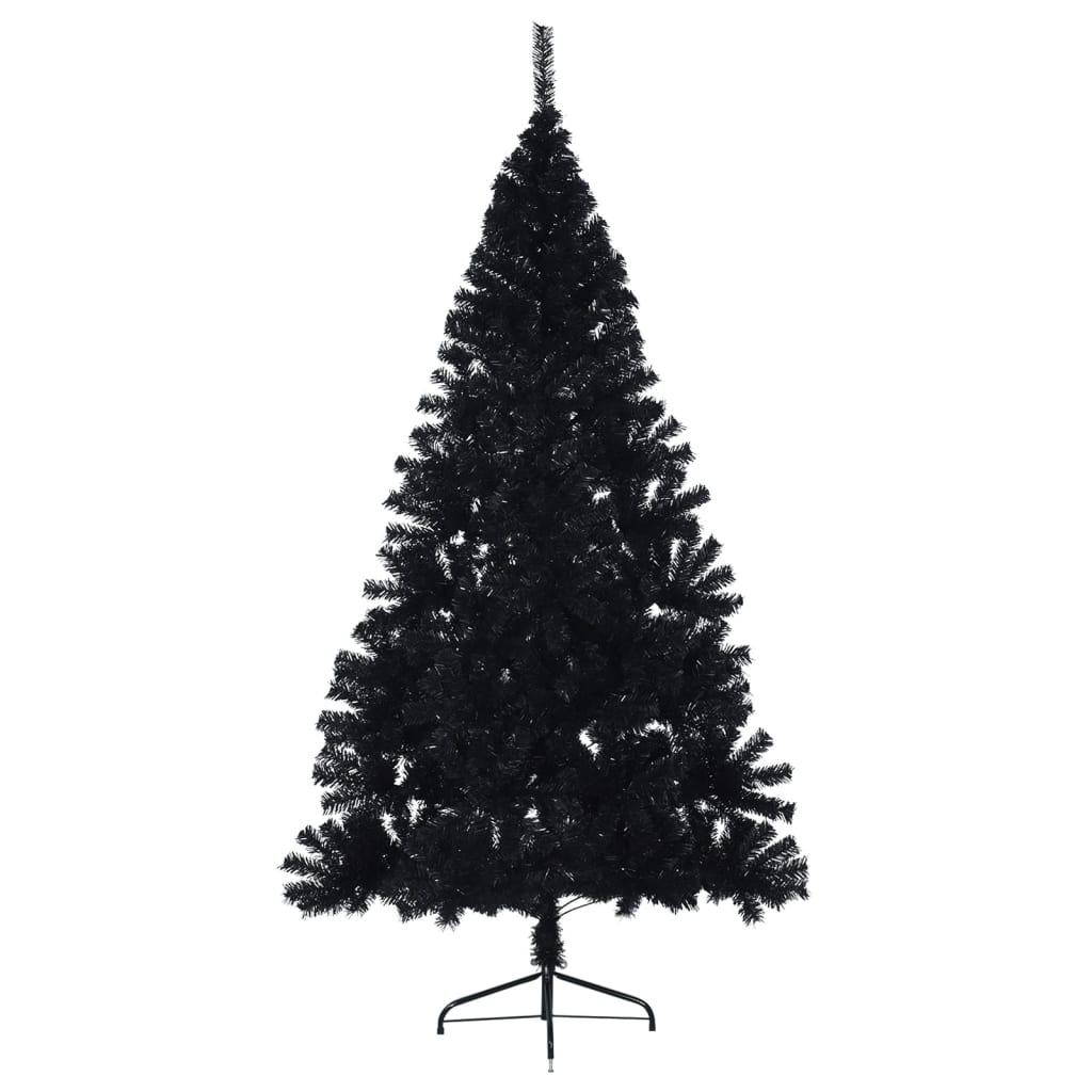 8720287021490_g_en_hd_2 vidaXL Artificial Half Christmas Tree with Stand Black 240 cm PVC - Image 3