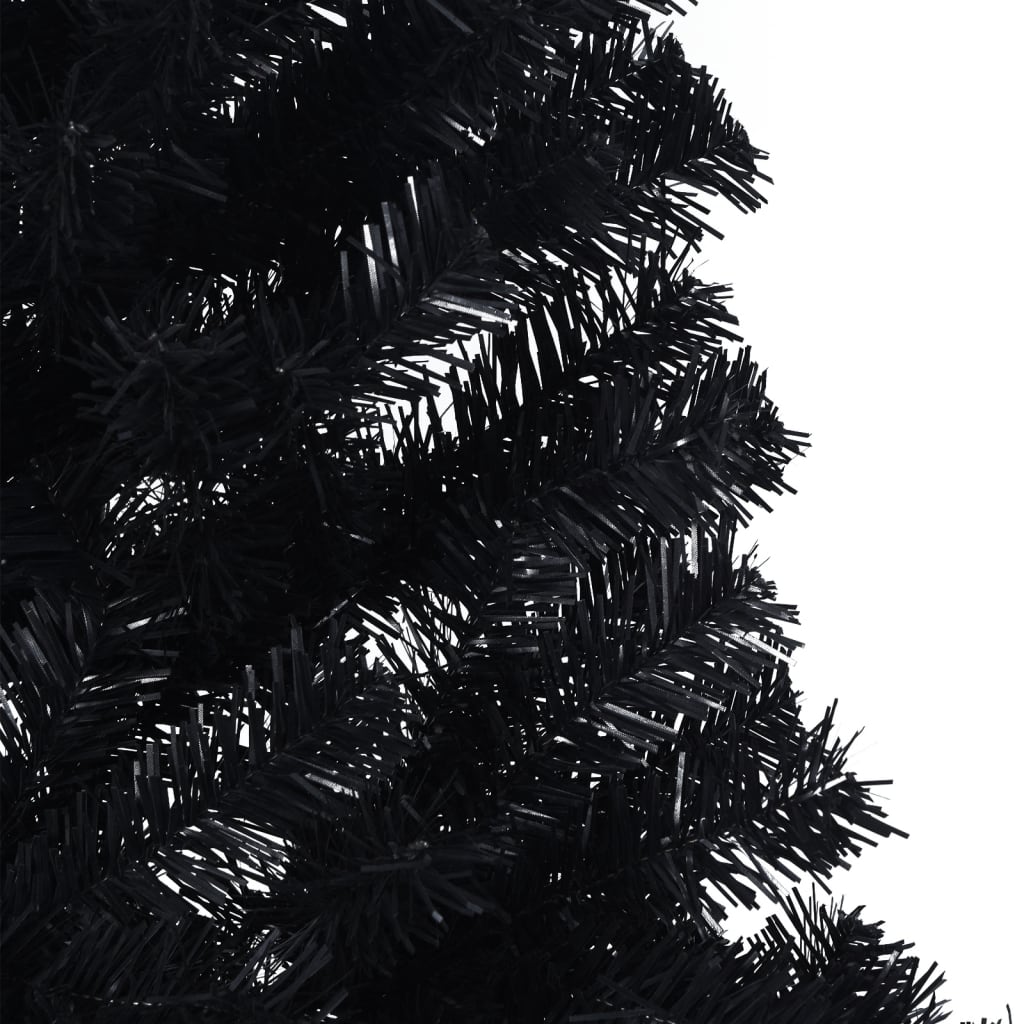 8720287021490_g_en_hd_5 vidaXL Artificial Half Christmas Tree with Stand Black 240 cm PVC - Image 6