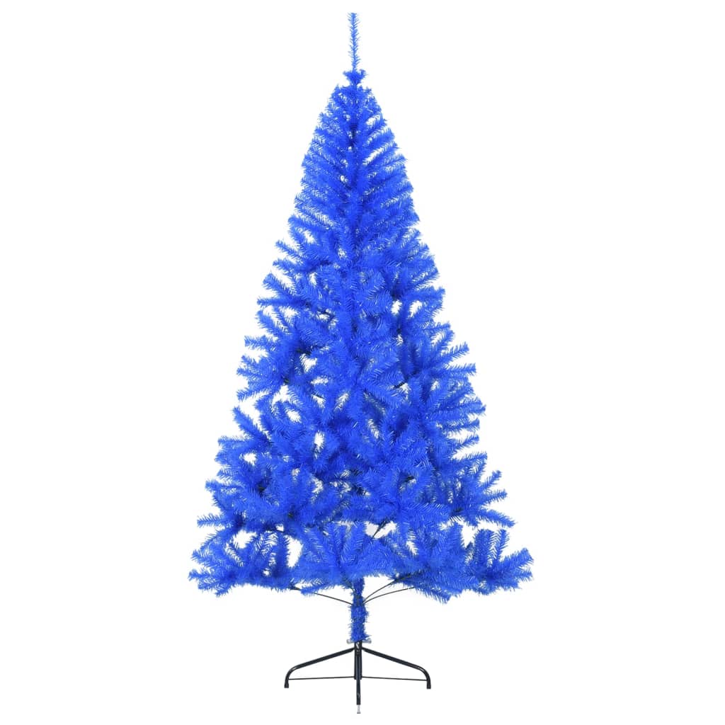 8720287021537_g_en_hd_2 vidaXL Artificial Half Christmas Tree with Stand Blue 210 cm PVC - Image 3
