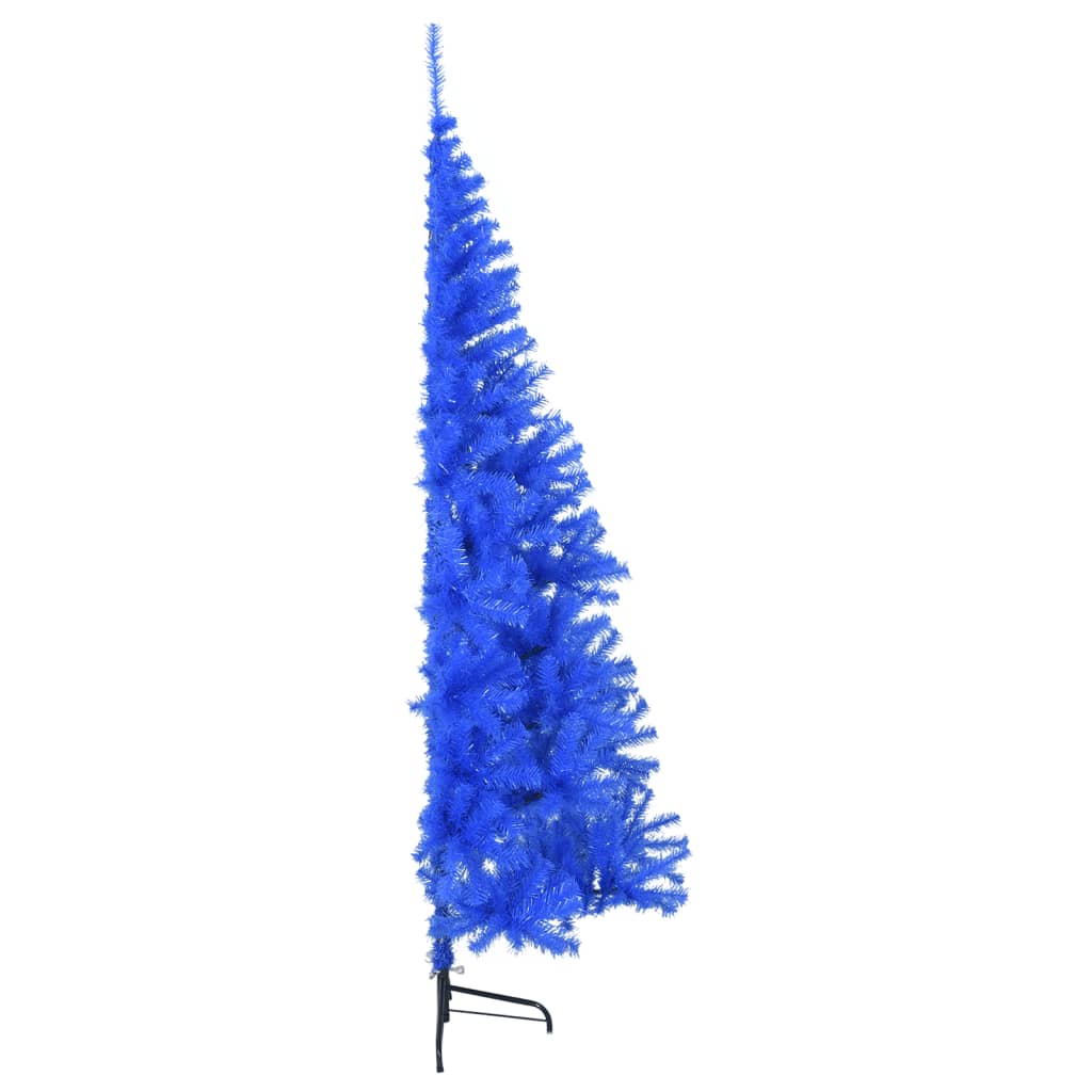 8720287021537_g_en_hd_3 vidaXL Artificial Half Christmas Tree with Stand Blue 210 cm PVC - Image 4