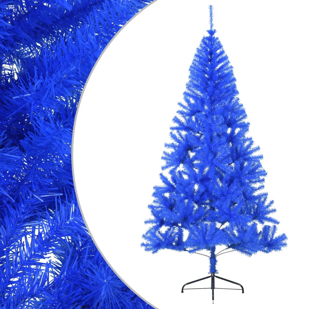 8720287021544_g_en_hd_1 vidaXL Artificial Half Christmas Tree with Stand Blue 240 cm PVC - Image 2